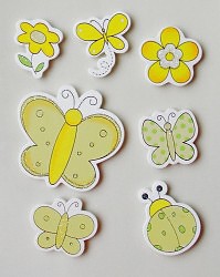 Dekorace - Motýlci žluté