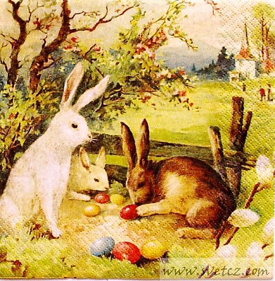 Ubrousek - Zátiší s králíky