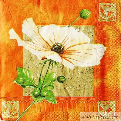 Ubrousek - Květina orange