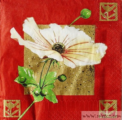 Ubrousek - Květiny bordó