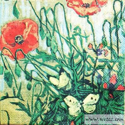 Ubrousek - Vincent van Gogh - Poppies
