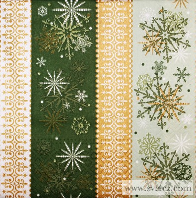 Ubrousek - Vánoční vzory zelené