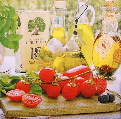 Ubrousek -Olivový olej a rajčátka