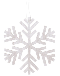 Vánoční dekorace - SNĚHOVÁ VLOČKA  bílá (10cm)